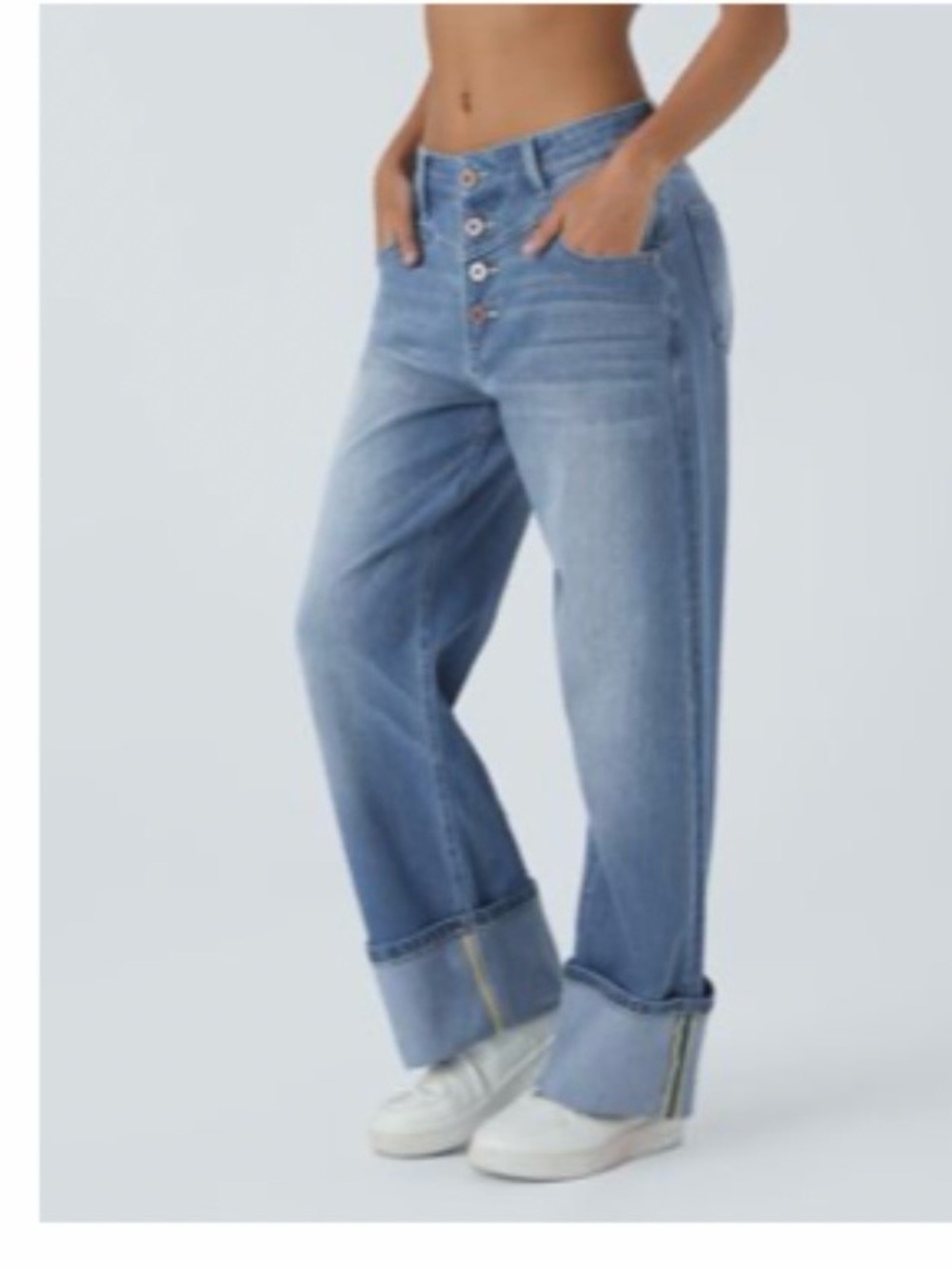 Halara Light Wash Wide-Leg Women’s Jeans - Blue